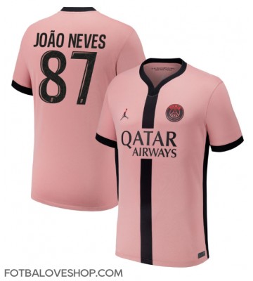 Paris Saint-Germain Joao Neves #87 Alternativní Dres 2024-25 Krátký Rukáv
